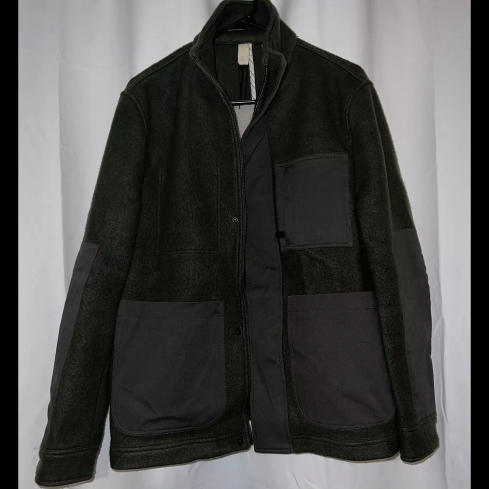 NWT Ted Baker London Wool Funnel Neck Coat Jacket Size 3 Dark Hunter Green $575